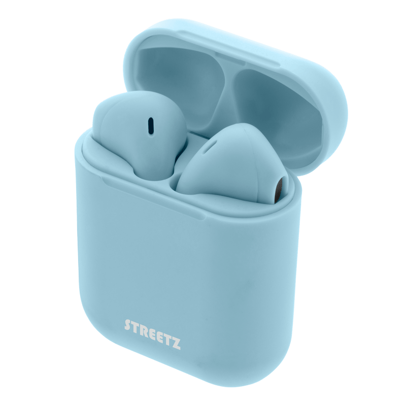 Streetz True Wireless Stereo Earbuds with Charging Case - Blue - HEADPHONES / EARPHONES/ MICROPHONE - Beattys of Loughrea