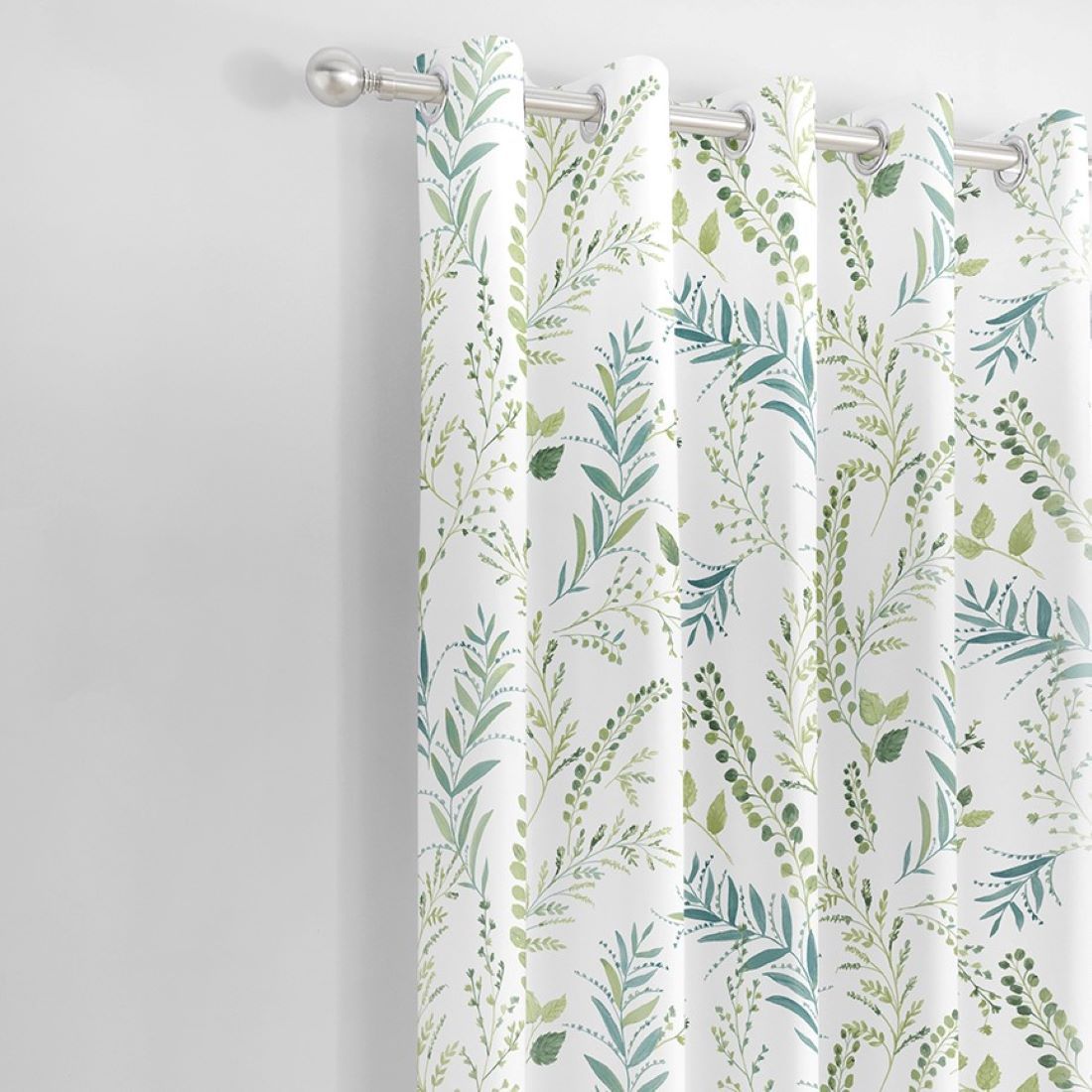 Fernworthy Green Eyelet Curtains 66 x 90 - CURTAINS - READY MADE - Beattys of Loughrea