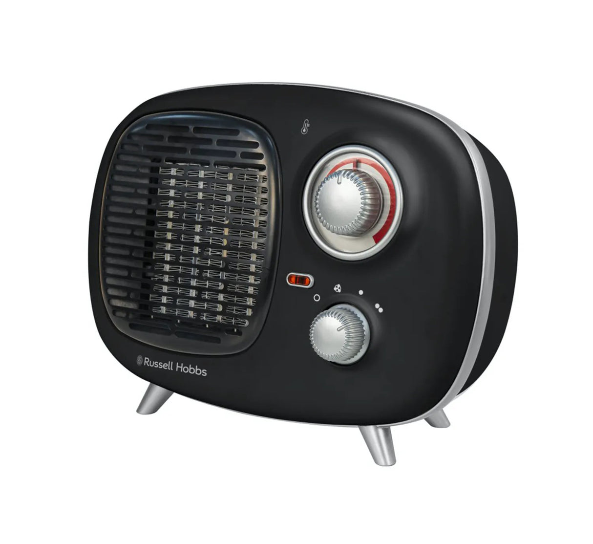 Russell Hobbs Retro Ceramic 1Kw Fan Heater Black - FAN HEATERS - Beattys of Loughrea