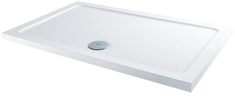 Flair Slimline Rectangle Shower tray 1400mmx800mm - TRAYS/WASTES - Beattys of Loughrea