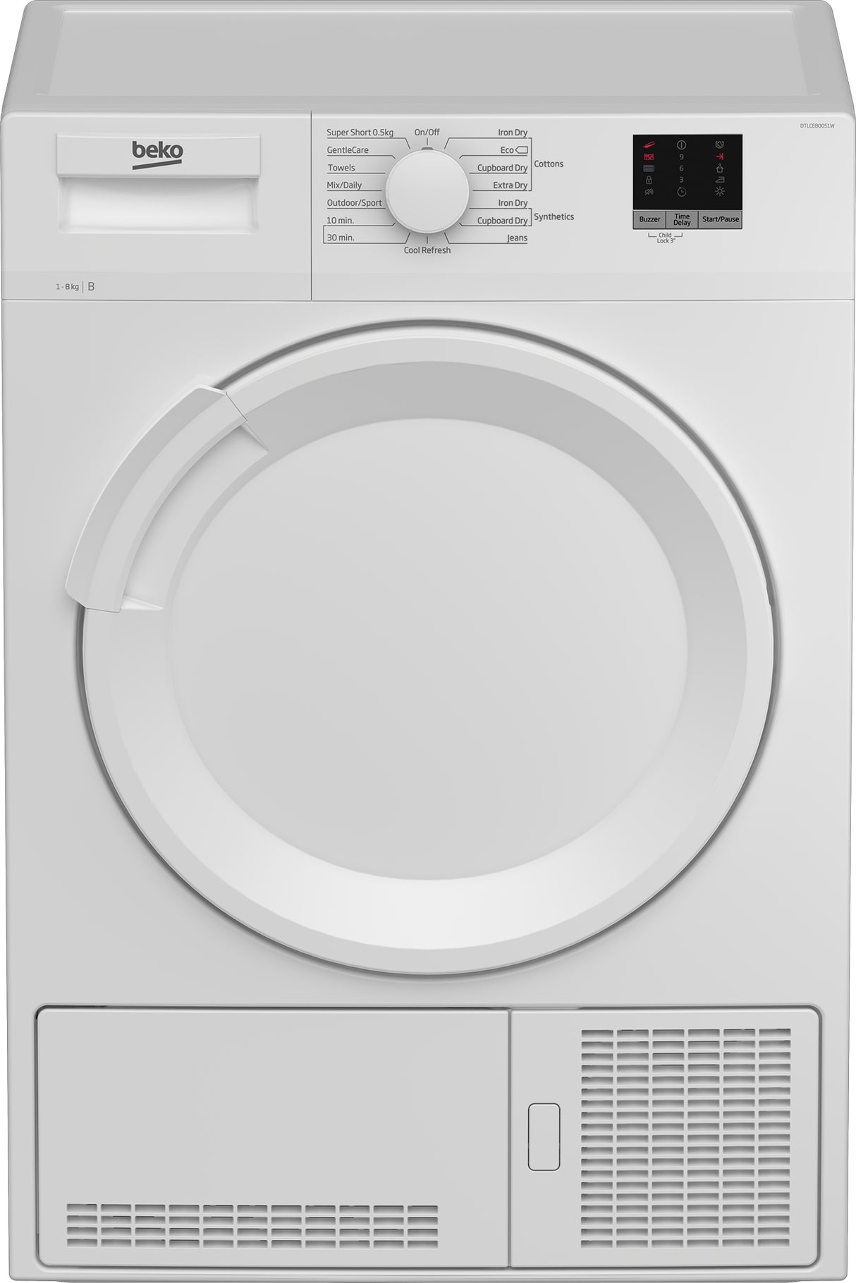 Beko Freestanding 8kg Condenser Tumble Dryer | DTLCE80051 - TUMBLE DRYERS - Beattys of Loughrea