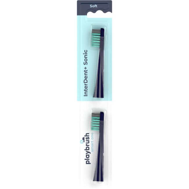 Playbrush Smart One Heads X2 Navy - ORAL CARE - Beattys of Loughrea