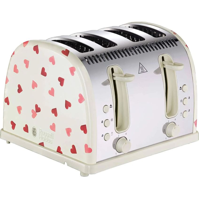 Russell Hobbs - 28350 I Emma Bridgewater Hearts 4 Slice Toaster - TOASTERS - Beattys of Loughrea