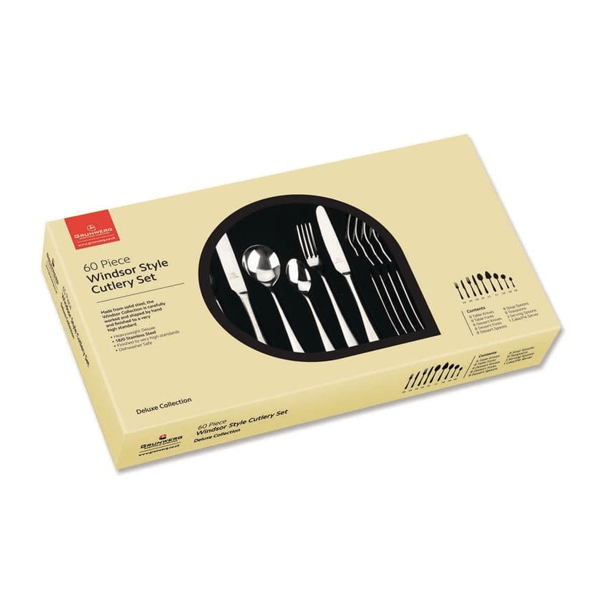 Grw 60 Pce Cutlery Set Windsor 60Bxwdr - CUTLERY/KNIFE SET/BLOCK - Beattys of Loughrea