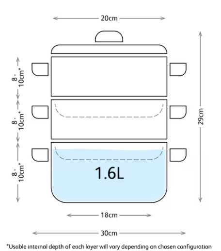 Judge 20cm 3 Tier Steamer Set - COOKWARE - S/STEEL - Beattys of Loughrea