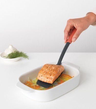 Spatula with Cutting Edge Terracotta Pink Handle - KITCHEN HAND TOOLS - Beattys of Loughrea