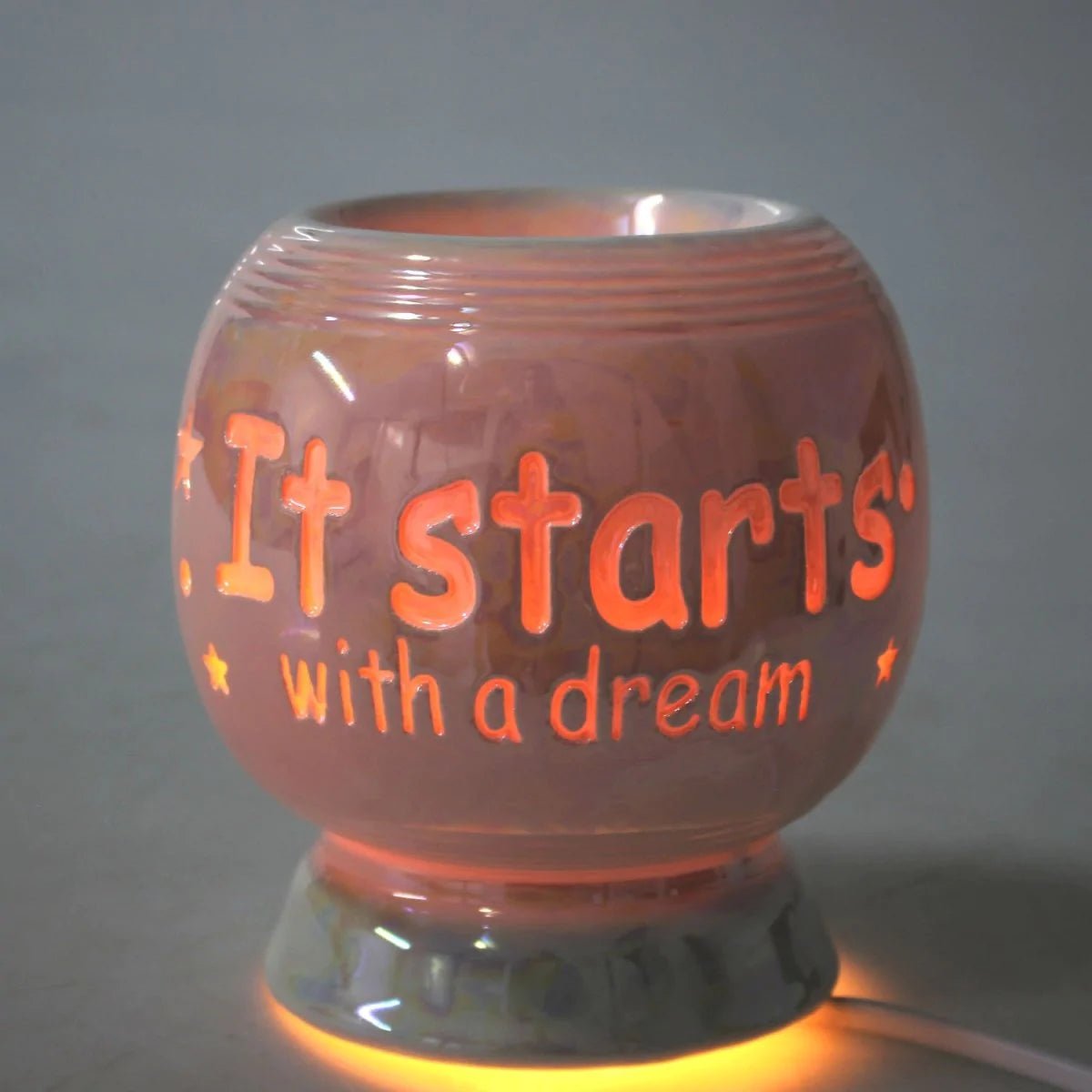 Desire Aroma Ceramic Wax Melt Burner It Starts with A Dream - POT POURRI/AROMATHERAPY/OILS/DIFFUSER - Beattys of Loughrea