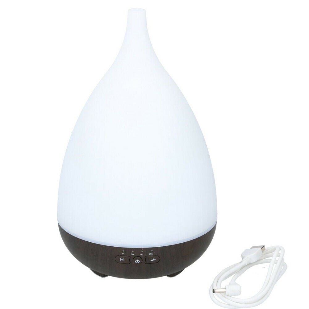 Grundig Aroma Diffuser - 300ml Luchtbevochtiger Met LED En Timer Geurverspreider Voor Aromatherapie Bamboe Design