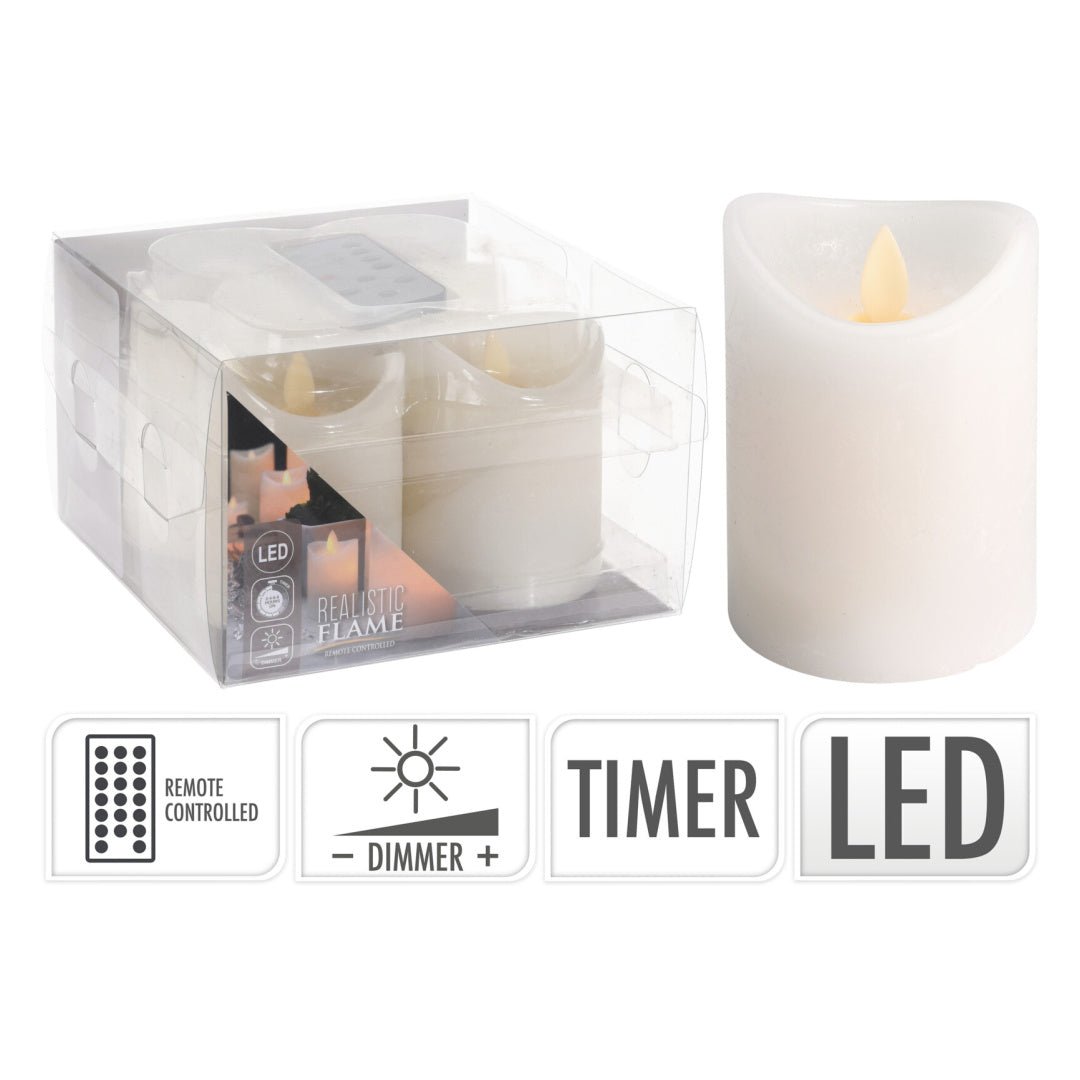 Set of 4 Remote Control LED Candles - BATTERY LED CANDLES - Beattys of Loughrea