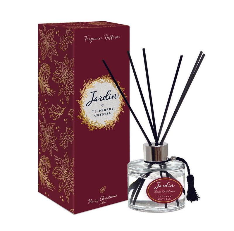 TIPPERARY CRYSTAL Jardin Collection Christmas Diffuser - Merry Christmas - CANDLES - Beattys of Loughrea