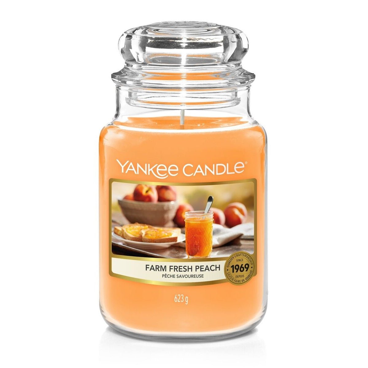 Farm Fresh Peach Large Yankee Candle 623g - Beattys of Loughrea | www.beattys.ie