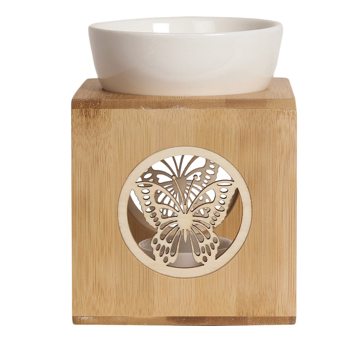 Wax Melt Burner – Zen Bamboo Butterfly - POT POURRI/AROMATHERAPY/OILS/DIFFUSER - Beattys of Loughrea