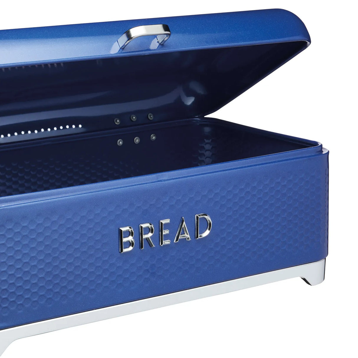 Lovello Textured Bread Bin - Midnight Blue - S/STEEL KITCHENWARE - Beattys of Loughrea