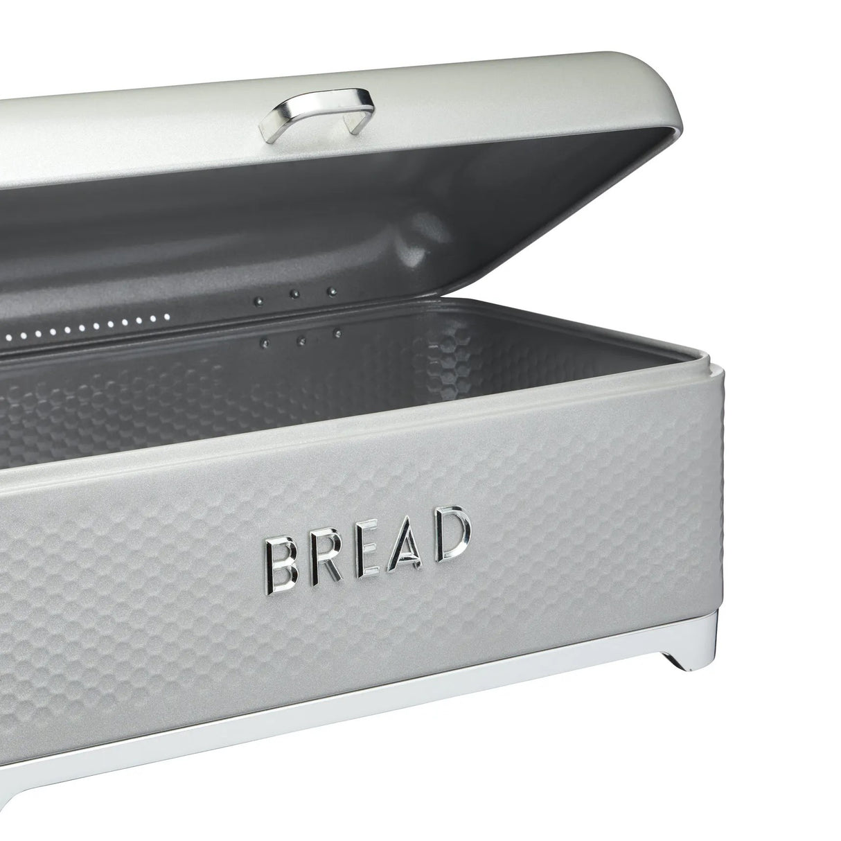 Lovello Textured Bread Bin - Shadow Grey - S/STEEL KITCHENWARE - Beattys of Loughrea