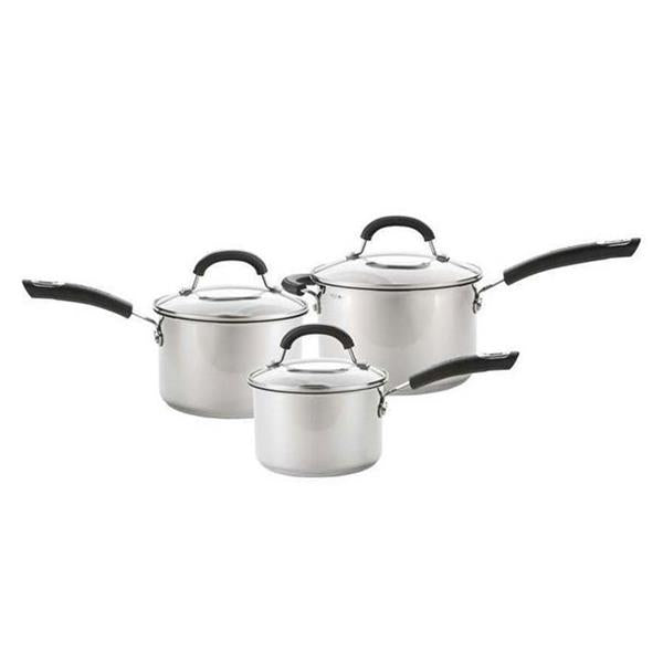Circulon Total Stainless Steel Set 3 Piece Saucepan Set - COOKWARE - S/STEEL - Beattys of Loughrea