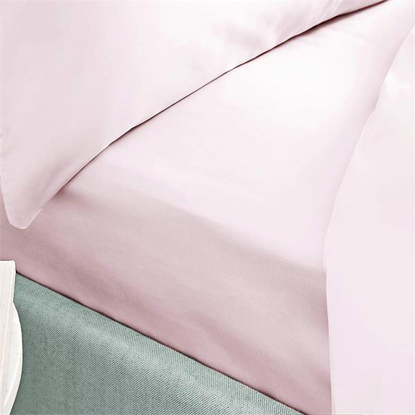 Bianca 400TC Cotton Sateen Fitted Sheet Blush - Kingsize - SHEETS/VALANCE/MATTRESS COVER - Beattys of Loughrea