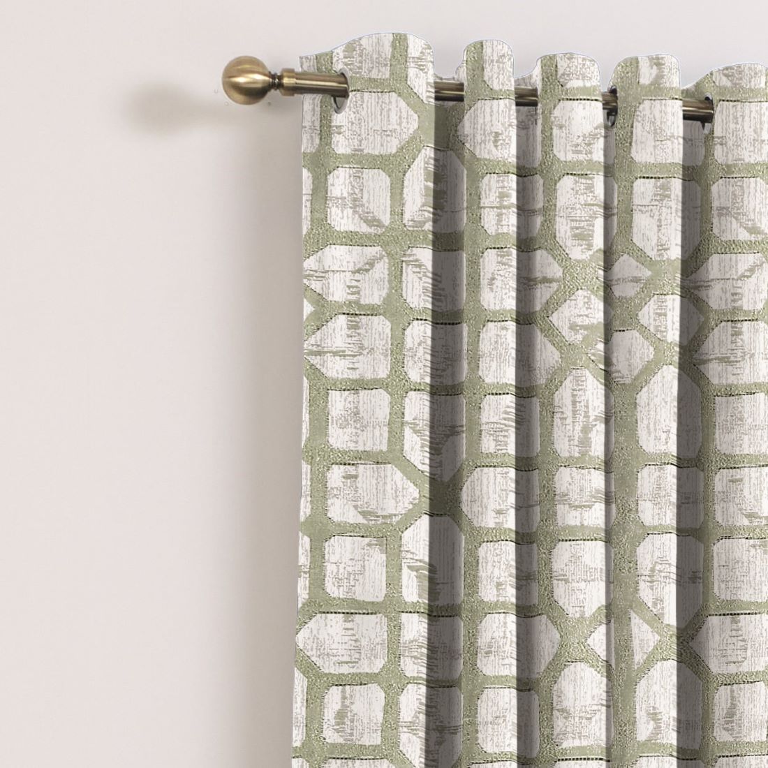 Canova Eucalyptus Eyelet Curtains 90 x 90 - CURTAINS - READY MADE - Beattys of Loughrea