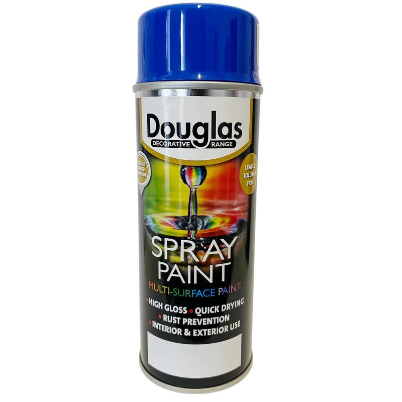 Douglas Spray Paint - Dark Blue 400ml - METAL PAINTS - Beattys of Loughrea