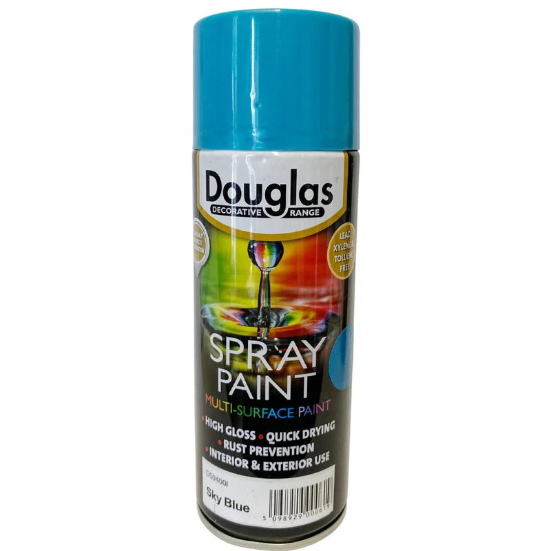 Douglas Spray Paint - Sky Blue 400ml - METAL PAINTS - Beattys of Loughrea