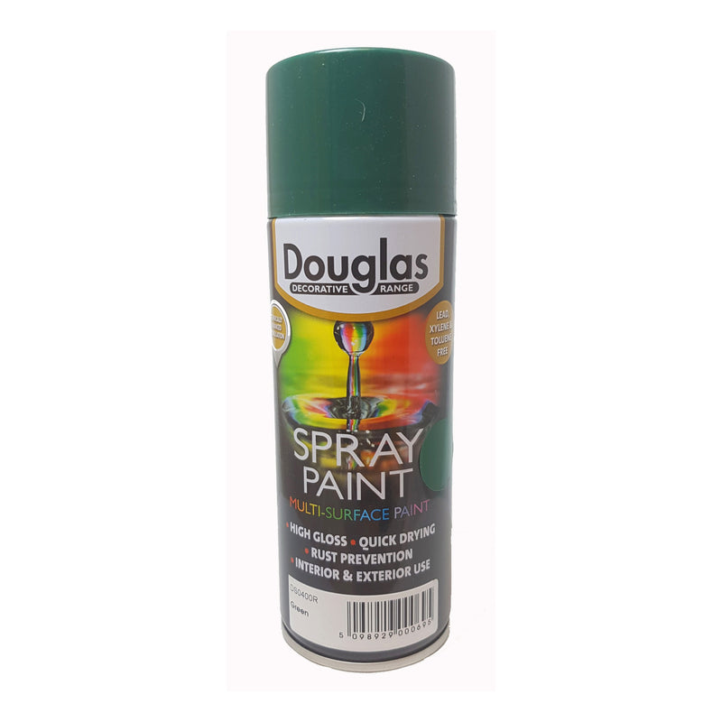 Douglas Spray Paint – Green 400ml - METAL PAINTS - Beattys of Loughrea