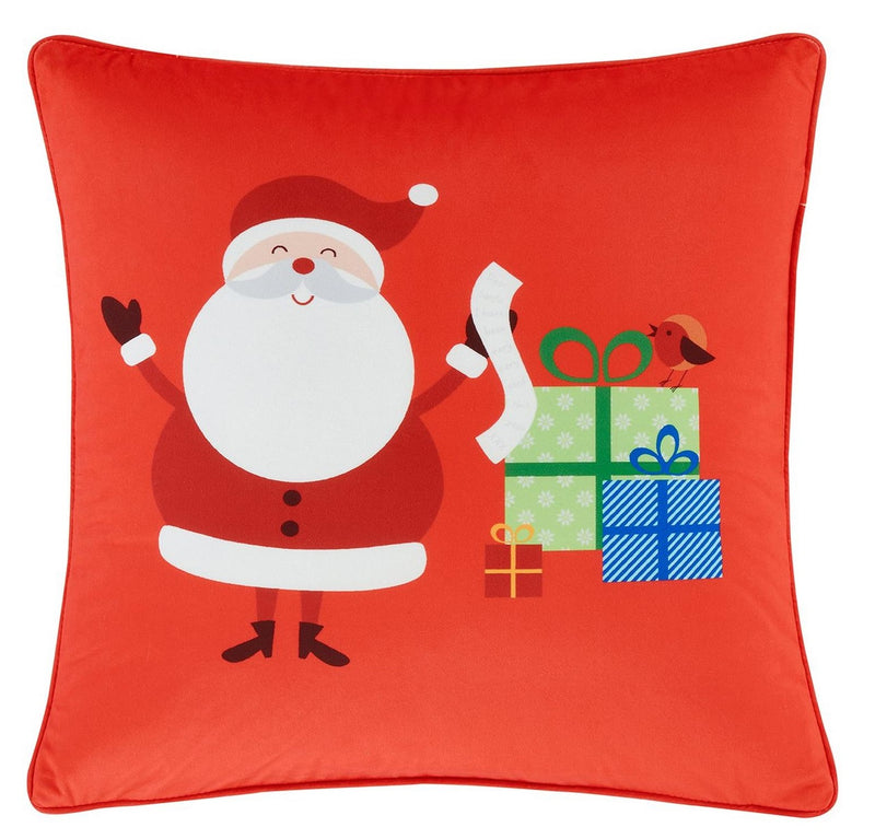 Catherine Lansfield Santa's Presents Christmas Cushion Red 45 x 45cm - CUSHIONS/COVERS - Beattys of Loughrea