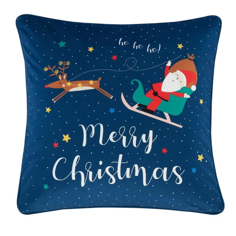Catherine Lansfield Christmas Wonderland Navy Cushion 45 x 45cm - CUSHIONS/COVERS - Beattys of Loughrea
