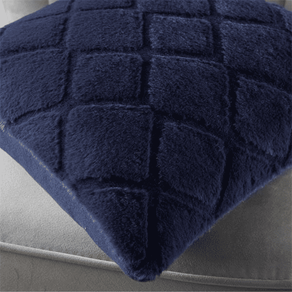 Catherine Lansfield Cosy Diamond Cushion in Navy 43 x 43cm - CUSHIONS/COVERS - Beattys of Loughrea