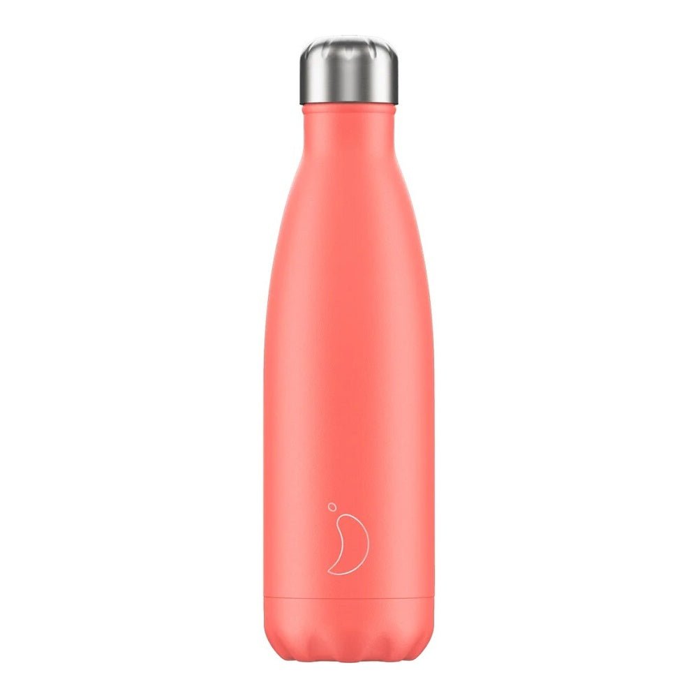 Chilly's 500ml Pastel Coral Bottle - PLASTICS - STORAGE LUNCH BOX BEAKER - Beattys of Loughrea