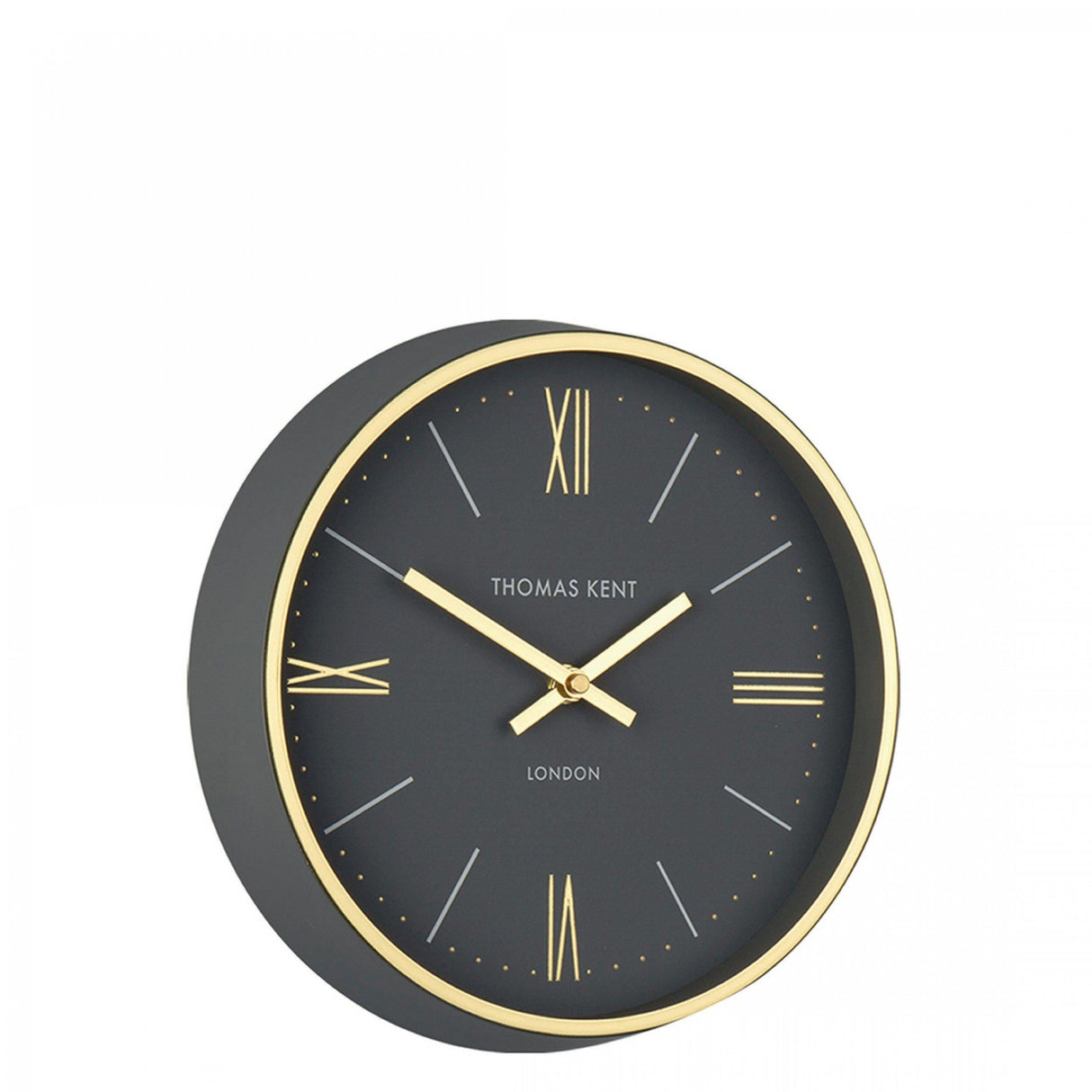 Thomas Kent 10'' Hampton Wall Clock Charcoal - CLOCKS - Beattys of Loughrea