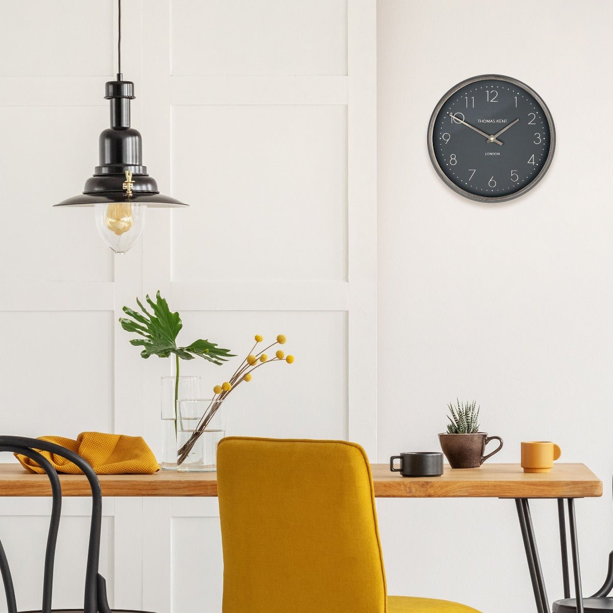 Thomas Kent 10'' Hampton Wall Clock Black - CLOCKS - Beattys of Loughrea