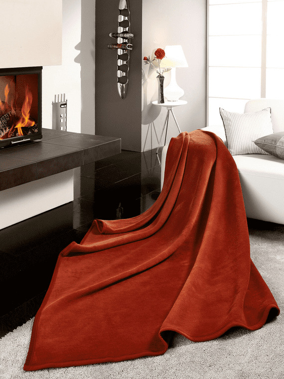 Biederlack Cotton Home Blanket 150 x 200cm Rotfuchs - THROWS/BLANKETS - Beattys of Loughrea