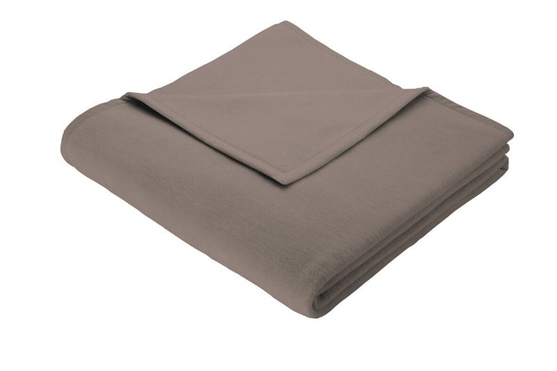 Biederlack Cotton Home Blanket 150 x 200cm Taupe - THROWS/BLANKETS - Beattys of Loughrea