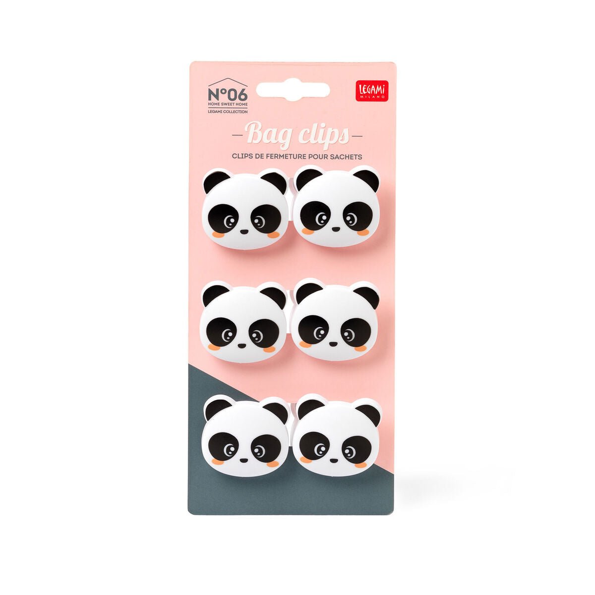 Set of Bag Clips 6pc Panda - KITCHEN HAND TOOLS - Beattys of Loughrea