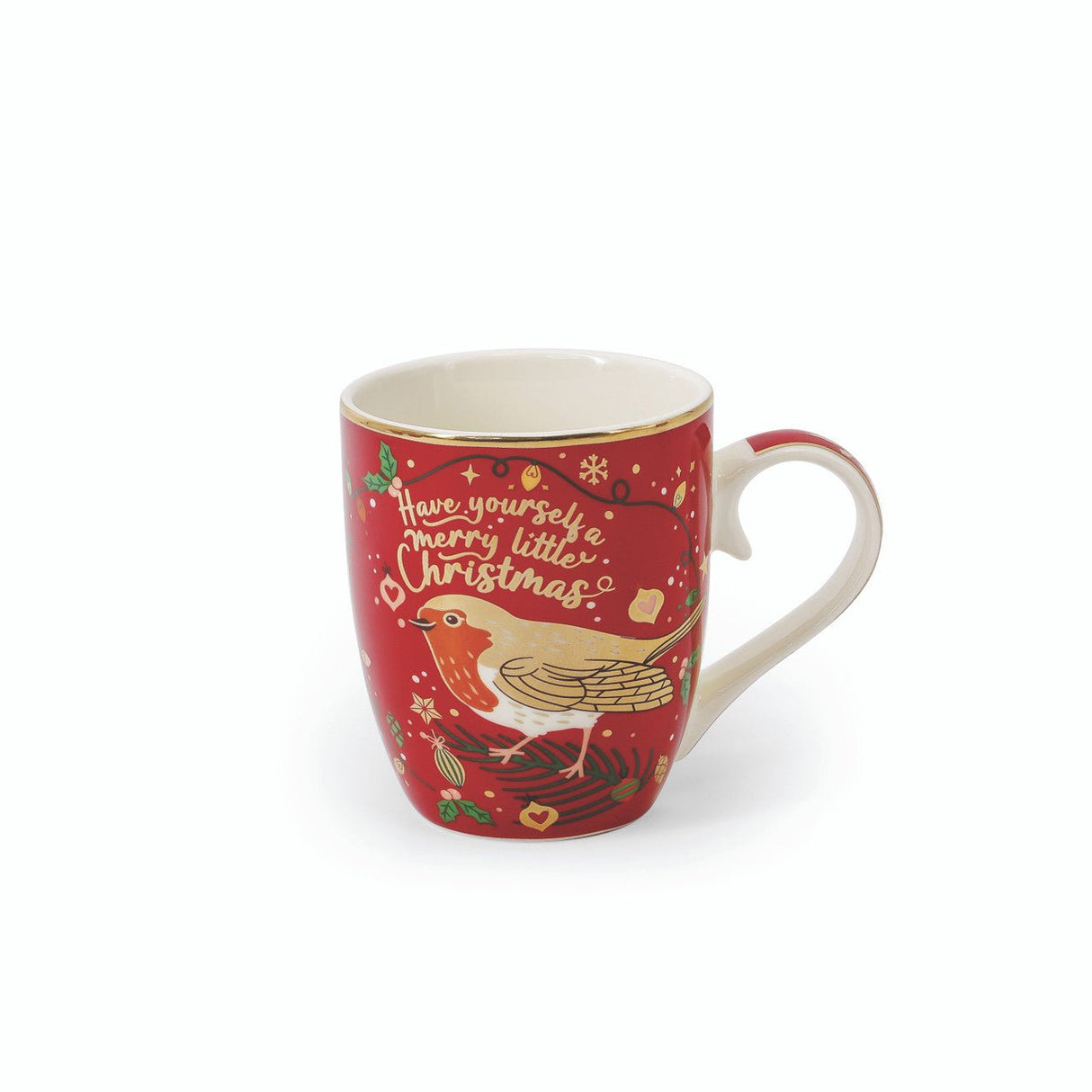 TIPPERARY CRYSTAL Christmas Robins Set of 4 Mugs - MUG SETS - Beattys of Loughrea