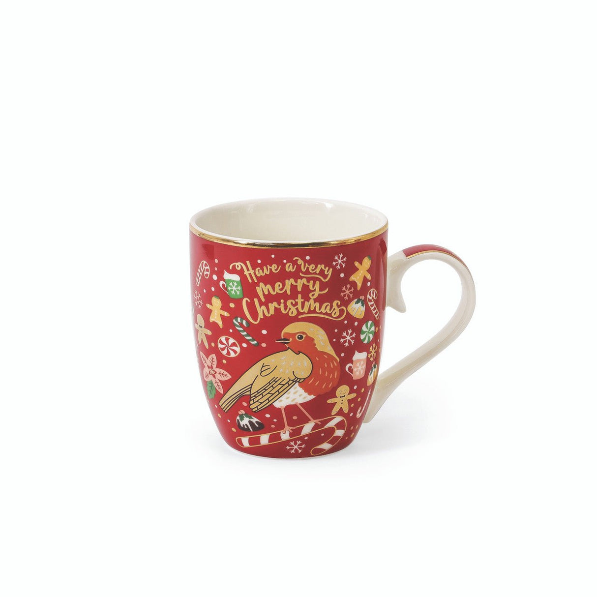 TIPPERARY CRYSTAL Christmas Robins Set of 4 Mugs - MUG SETS - Beattys of Loughrea