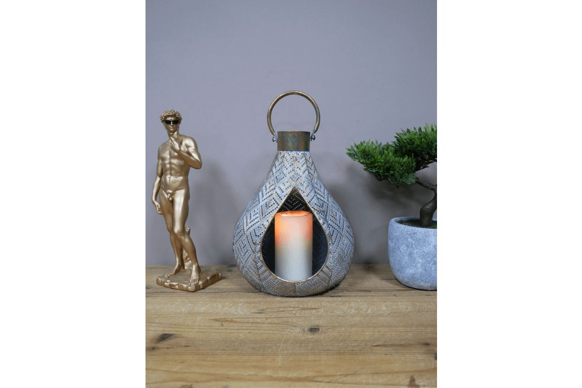 Teardrop Lantern 34cm (Candle not incl.) - CANDLE HOLDERS / Lanterns - Beattys of Loughrea