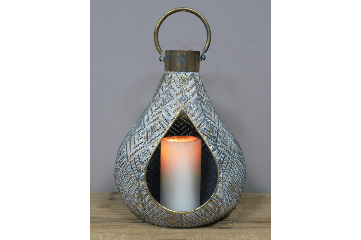 Teardrop Lantern 34cm (Candle not incl.) - CANDLE HOLDERS / Lanterns - Beattys of Loughrea