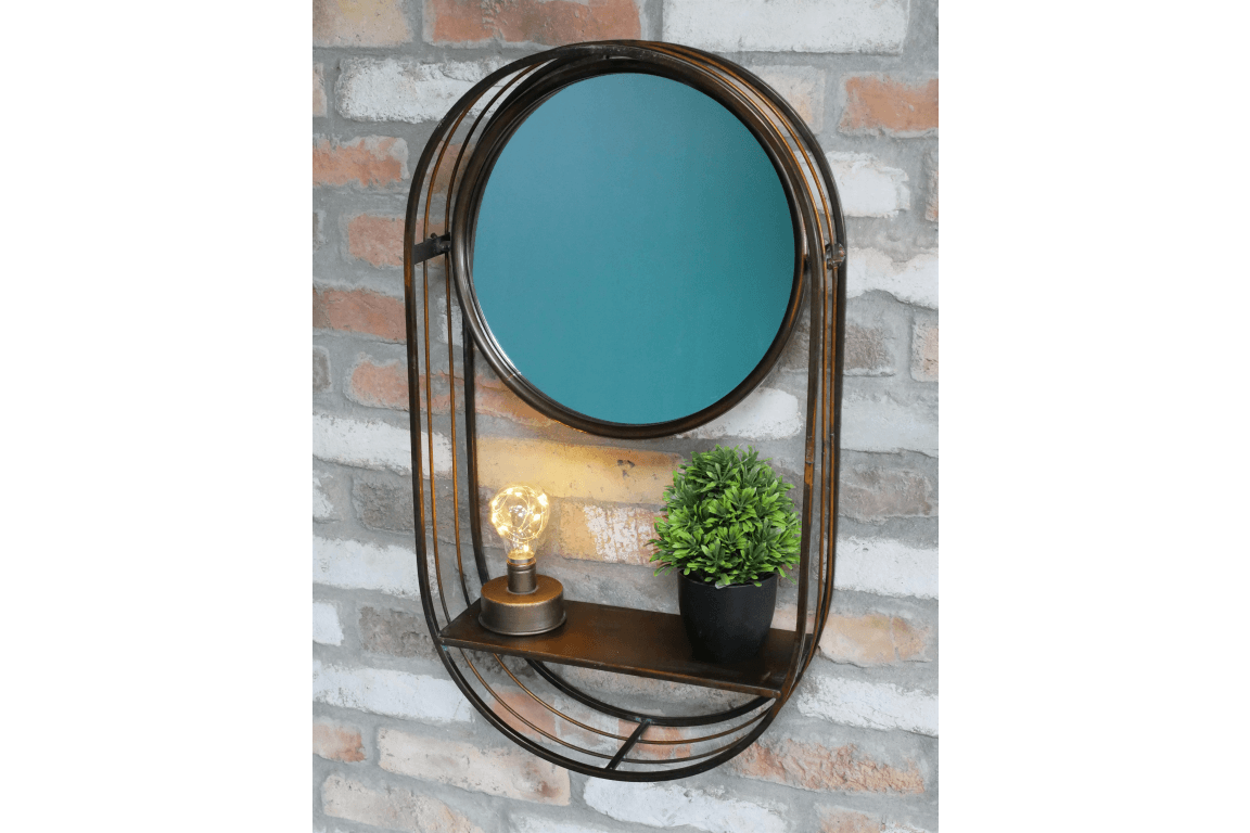 Mirror with Shelf 70cm - WALL MIRRORS - Beattys of Loughrea