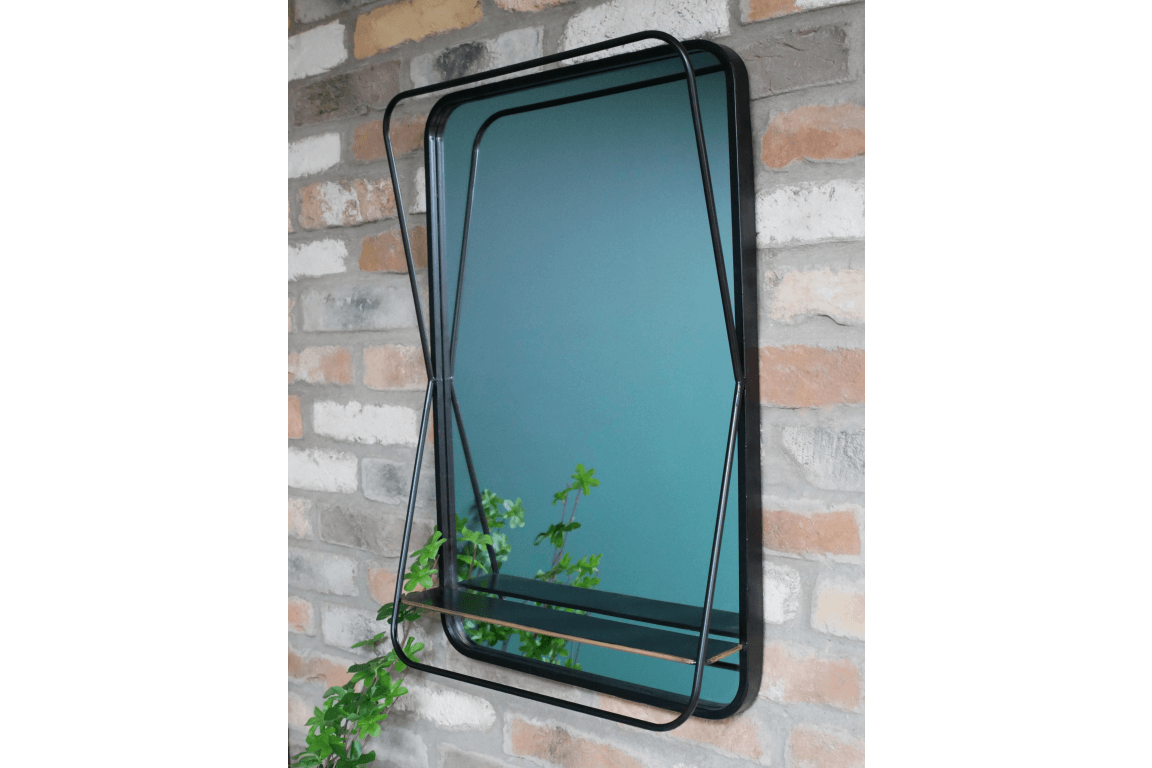 Mirror With Shelf Rectangular 70cm - WALL MIRRORS - Beattys of Loughrea