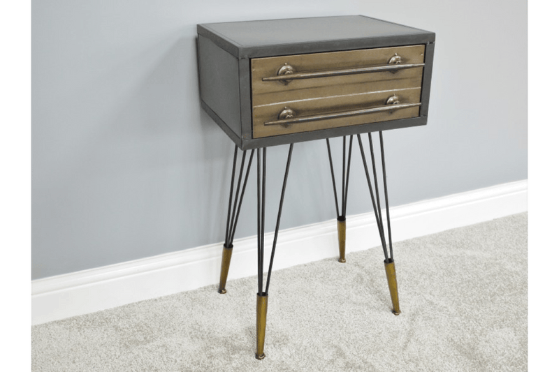 Metal Bedside Cabinet 69cm - OCCASIONAL FURNITURE - Beattys of Loughrea