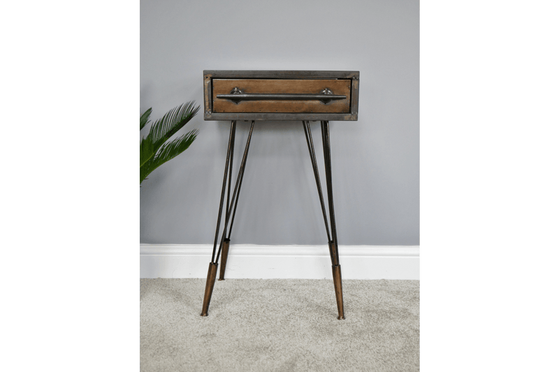 Metal Bedside Cabinet 1 Drawer - OCCASIONAL FURNITURE - Beattys of Loughrea