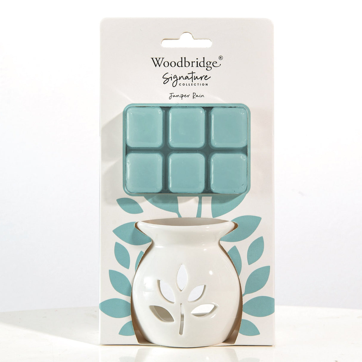 Juniper Rain Wax Melt Burner Gift Set by Woodbridge - Beattys of Loughrea | www.beattys.ie