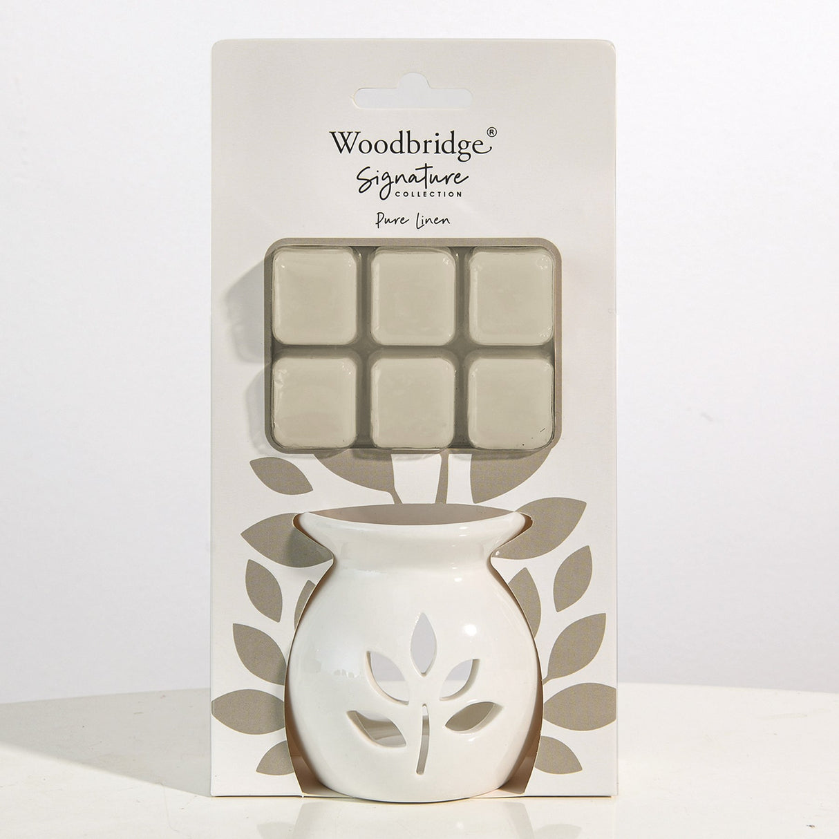 Pure Linen Wax Melt Burner Gift Set by Woodbridge - POT POURRI/AROMATHERAPY/OILS/DIFFUSER - Beattys of Loughrea