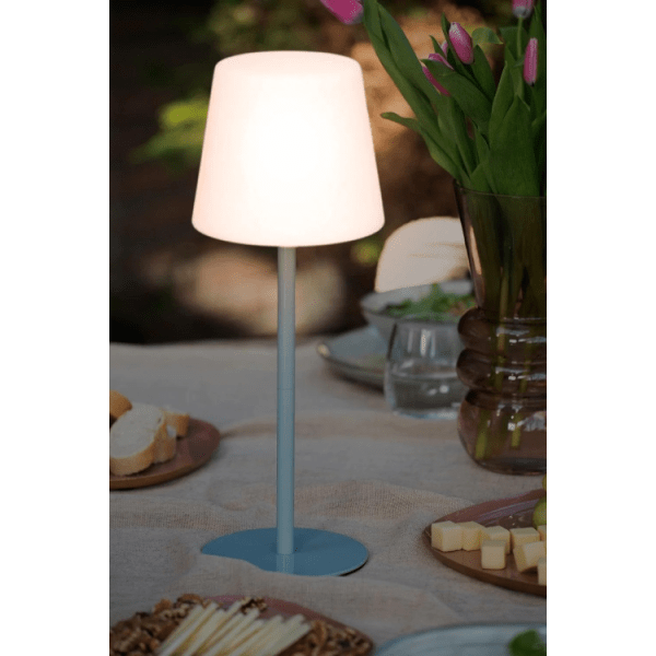 Leitmotiv Outdoors Rechargeable Table Lamp Light Blue - TABLE/BEDSIDE LAMPS - Beattys of Loughrea