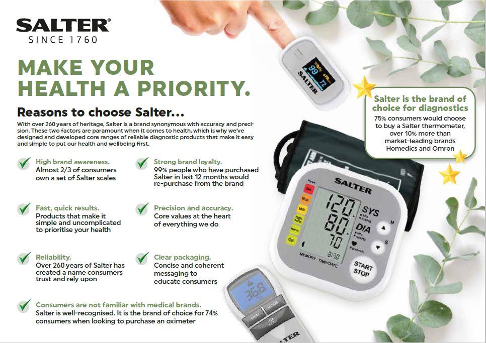 Salter BPA-9201-GB Automatic Arm Blood Pressure Monitor - BODYCARE - Beattys of Loughrea