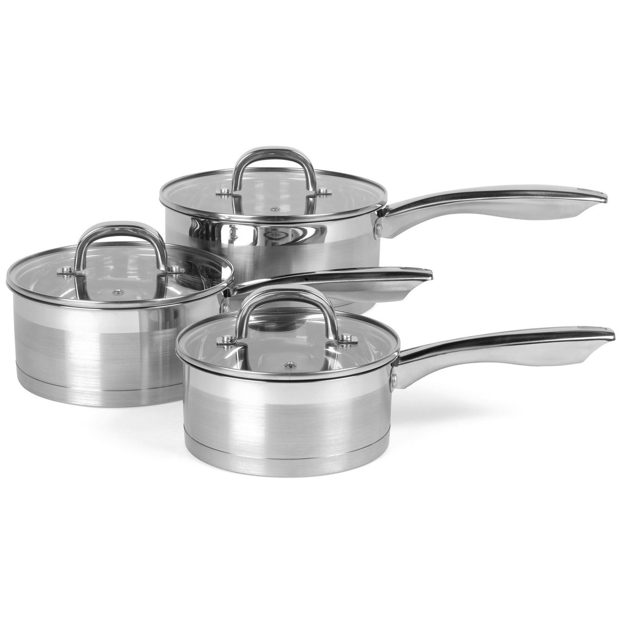 Salter Timeless Collection Stainless Steel 3pc Saucepan Set - COOKWARE - S/STEEL - Beattys of Loughrea