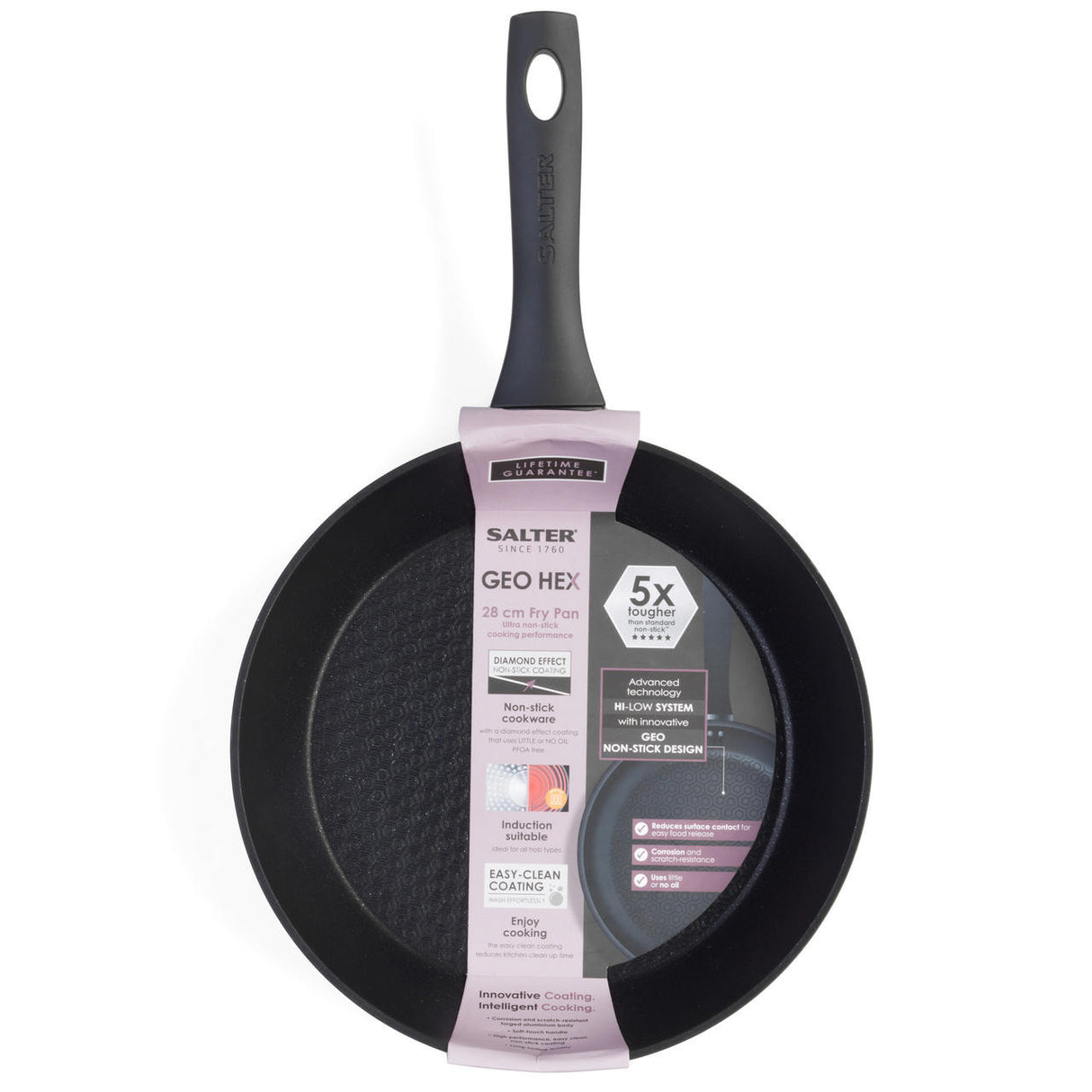Salter Geo Hex Non-Stick Frying Pan 28cm - FRYPAN/WOK/SKILLET - Beattys of Loughrea