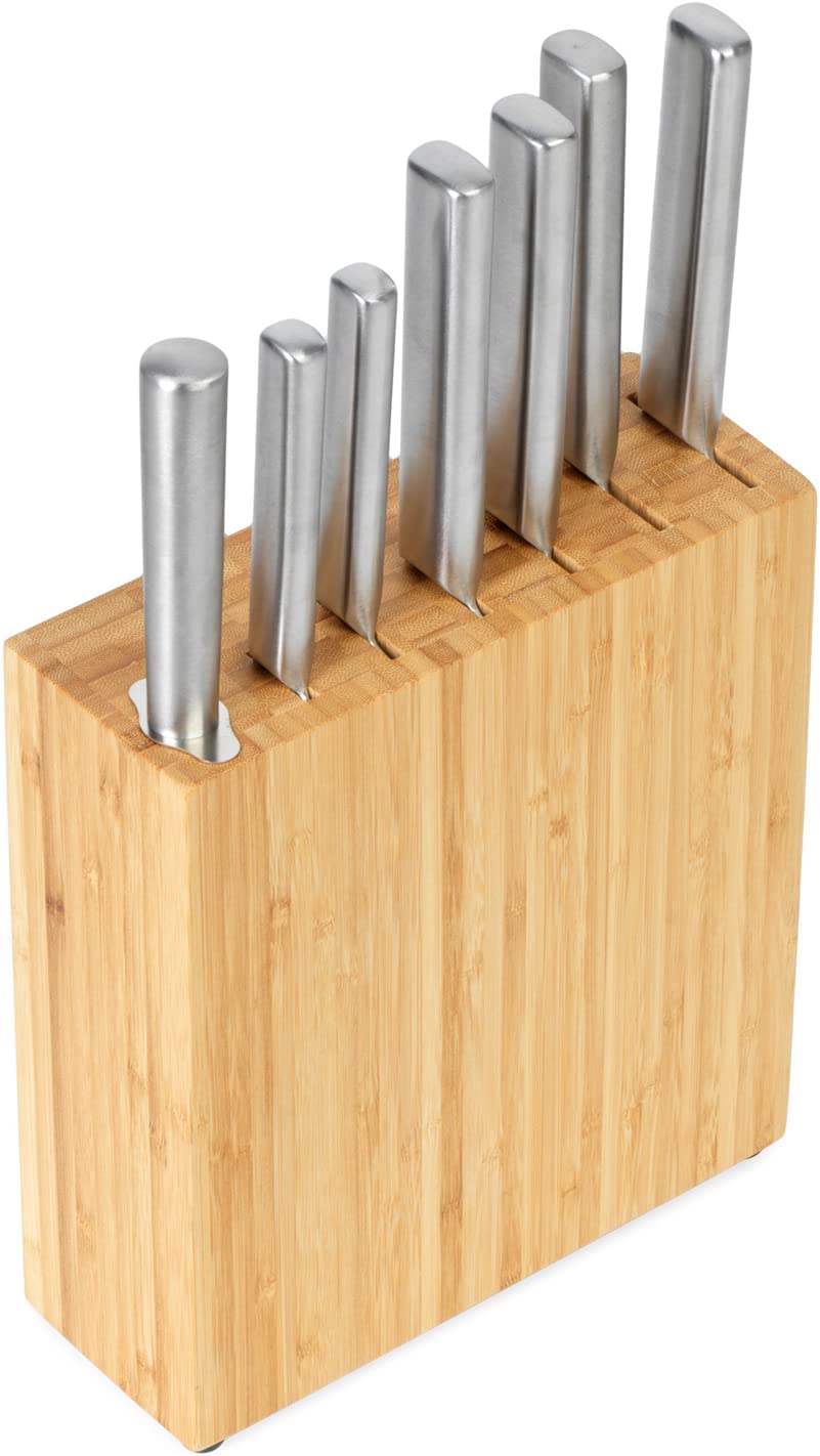 Salter 7 Pc Kitchen Knife Set with Bamboo Block - CUTLERY/KNIFE SET/BLOCK - Beattys of Loughrea