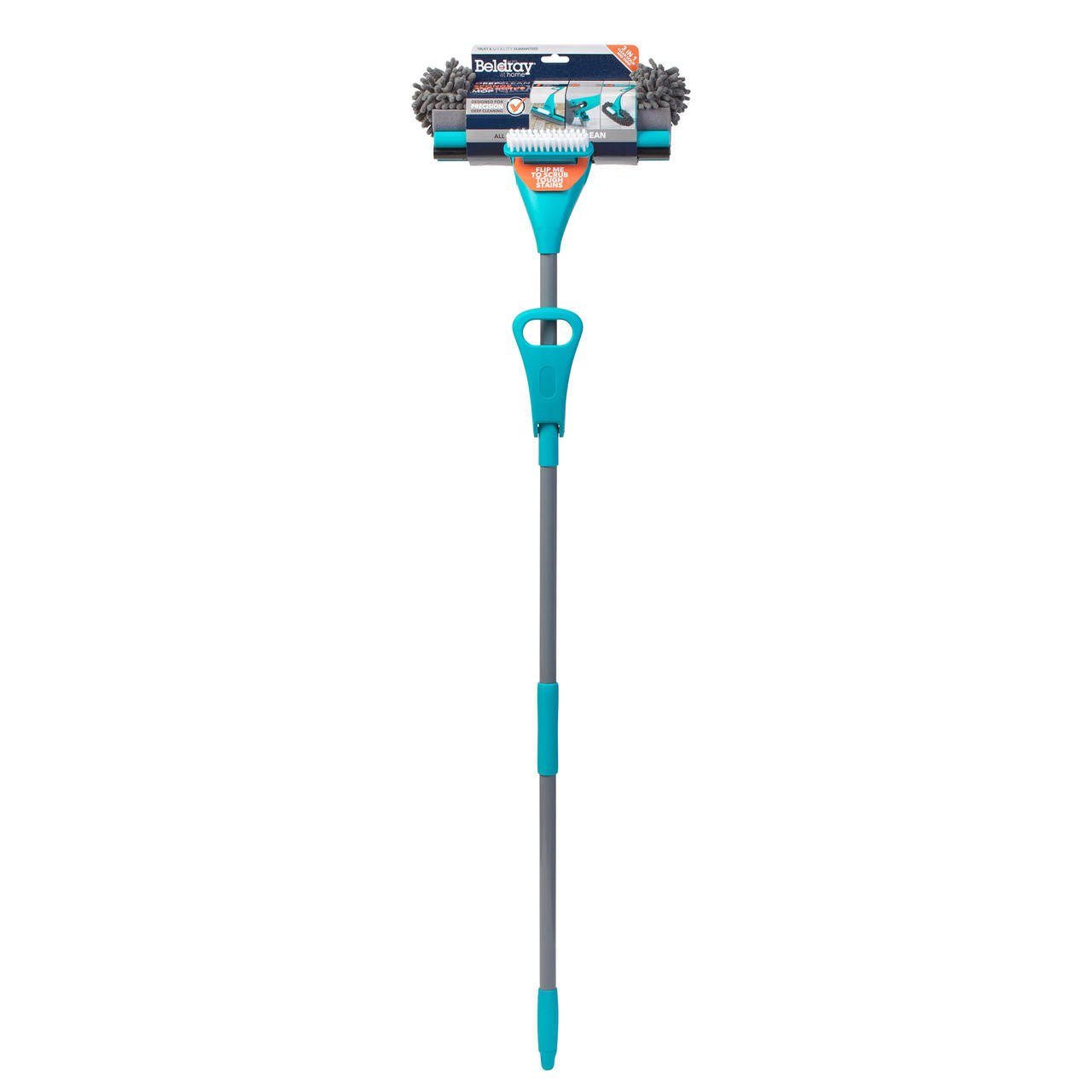 Beldray Deep Clean 3 in 1 Sponge & Scrub Mop Set with Easy Wring Funct