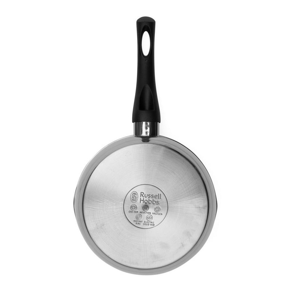 Russell Hobbs 16cm Stainless Steel Saucepan with Pouring Lip - COOKWARE - S/STEEL - Beattys of Loughrea